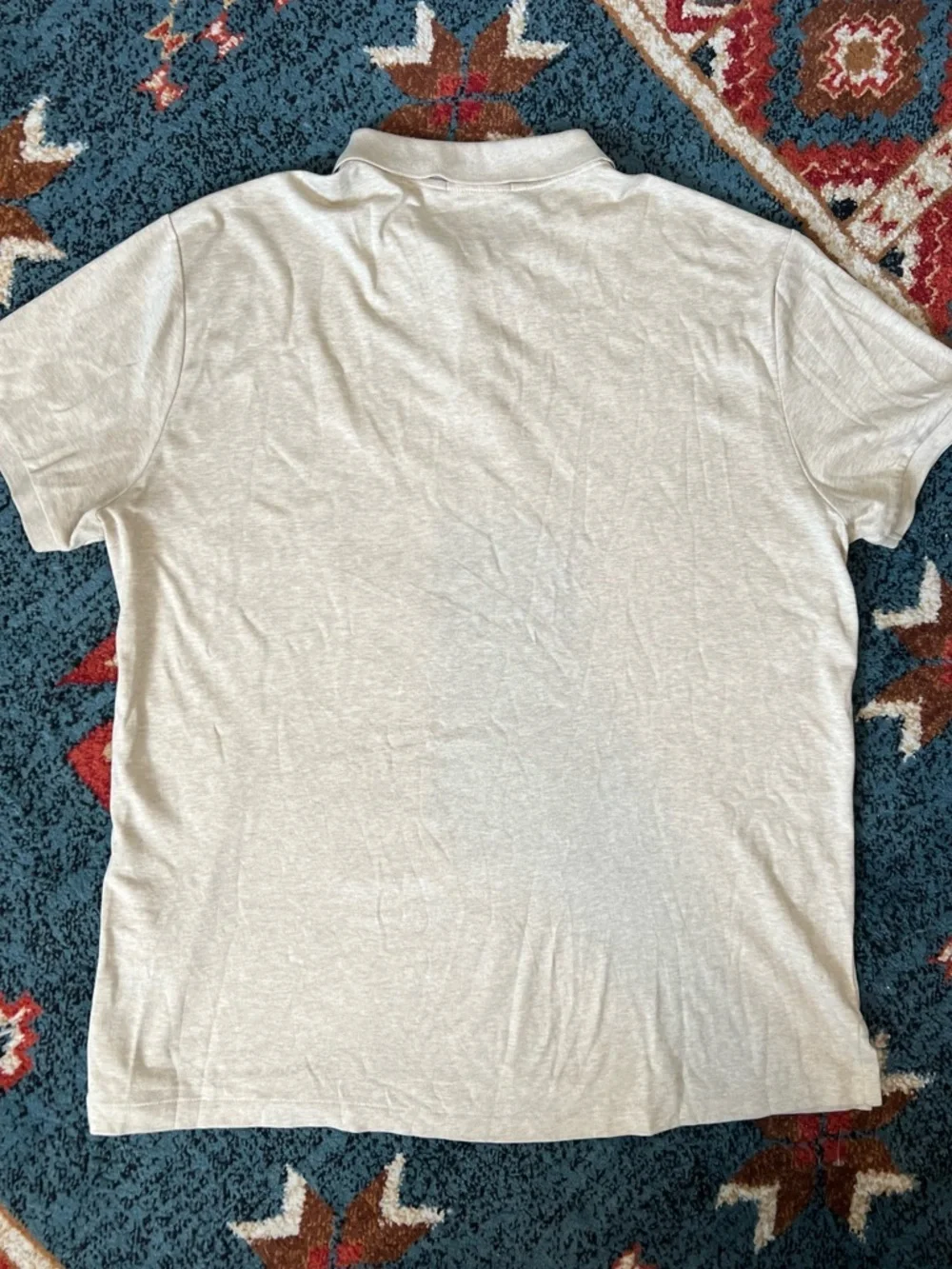 POLO Ralph Lauren Men’s Polo Oatmeal color Embroidered Pony Size XL Custom Fit